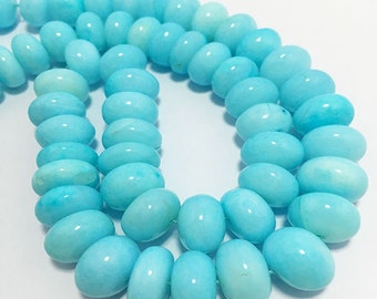 110 Carat Natural Peruvian Opal Plain Rondelle 8 To 10 mm 8"/Semi Precious Beads/Peruvian Opal /Gemstone Beads/Natural Beads/Sky Beads