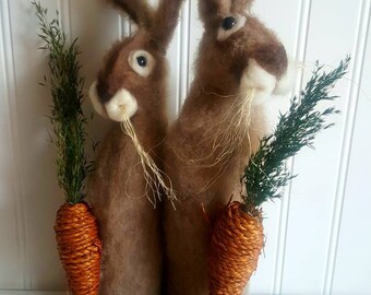 Primitive Rabbit Doll | Farmhouse Decor | Easter Rabbit | Rabbit Centerpiece | Easter decorations | Folk Art Rabbit Doll