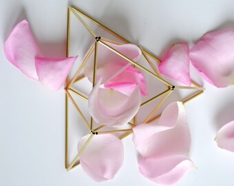 Brass Triangle Himmeli Wall Art | Table Topper | Brass Himmeli | Brass Table Decor | Gold Decor | Gold Wedding | Table Decor | Centerpiece