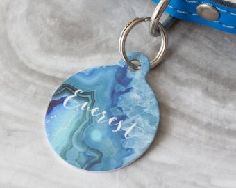 Personalised Gemstone Pet ID Tag - Dog Name Identification