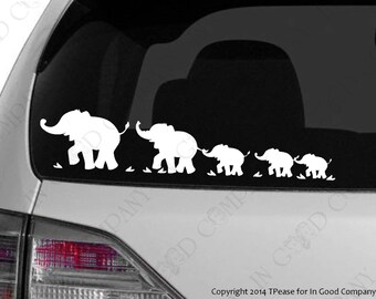 Elephant car decal | Etsy