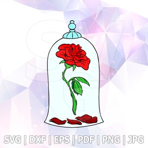 Beauty and the beast rose svg | Etsy