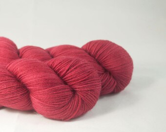 Sabrina - Dark Rose Hand Dyed Merino / Nylon Sock Yarn
