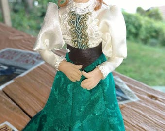 OOAK hand sculpted miniature doll lady teacher mother