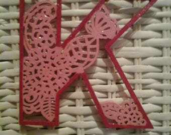 Hanging wooden Letter.
