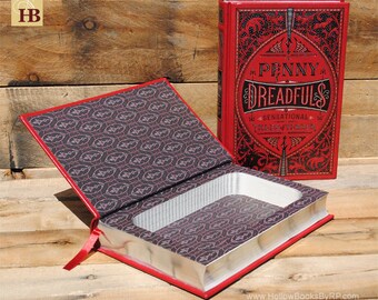 Book Safe - Penny Dreadfuls Sensational Tales of Terror - Leather Bound Hollow Book Safe