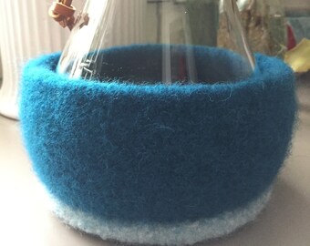 Hand-knit and Felted Wool Cozy for 8-Cup Chemex Coffee Brewer