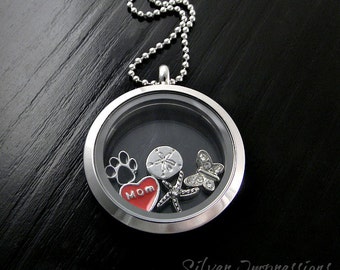 Pick 5 Charms of your choice / Floating Locket / Memory Locket / Hand Stamped Jewelry