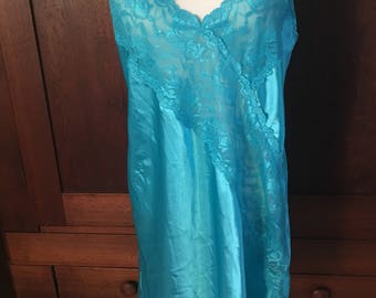 L / Aqua Chemise Vintage / Large
