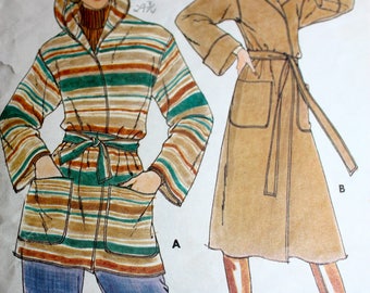 Fab Wrapped Coat Pattern in Two Lengths---Buterick 5658---size 12 Bust 34