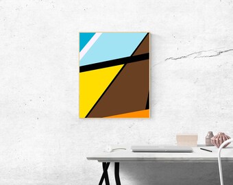 Printable Art, Abstract Art, Color Block, Geometric Art, Instant Download