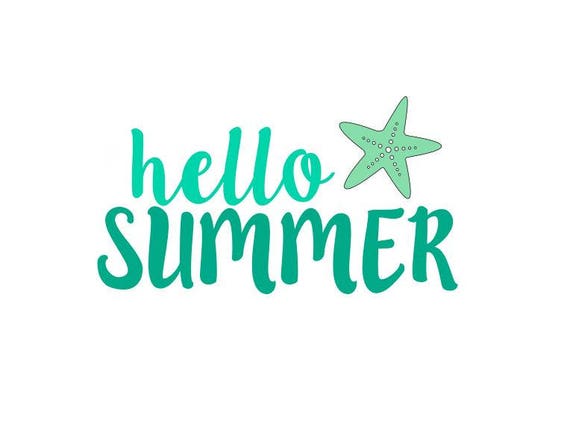 Hello Summer SVG beach svg ocean svg coastal svg starfish