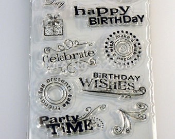 Happy birthday-clear stamps - stamp transparent silicone