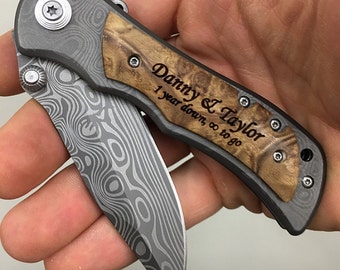 Knife Wedding Gift, Unique Wedding Gift Ideas, Personalized Pocket Knives, Groomsmen Gift, Anniversary Gift, Groomsmen Gifts Under 20