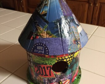 Decoupage Ornamental Bird House