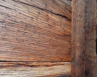Authentic Aged Oak Wood Accent Wall Siding (250 cm long), 100+ Year Old Reclaimed wood oak siding, Reclaimed wood panels