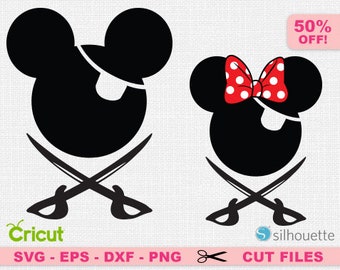 Pirate Mickey svg, Disney Pirate svg, Pirate svg, Pirate Cricut, Minnie Pirate svg, Disney SVG, Disney Monogram SVG, Mickey SVG, Minnie Svg