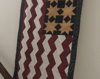 Quilted hanging American flag