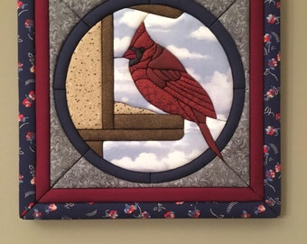 Cardinal fabric wall art