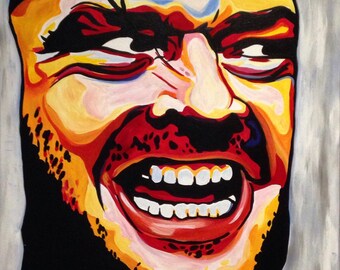 Jack Nicholson The Shining Painting Acylic on Canvas