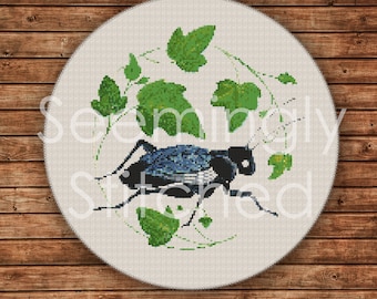 Counted Cross Stitch Pattern PDF - Insect Cricket - Instant Digital Download PDF