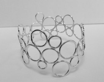 Sterling silver circles bangle