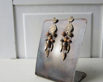 Metal Earring Display - Handmade from Steel - Rusty Patina - Quantities Available