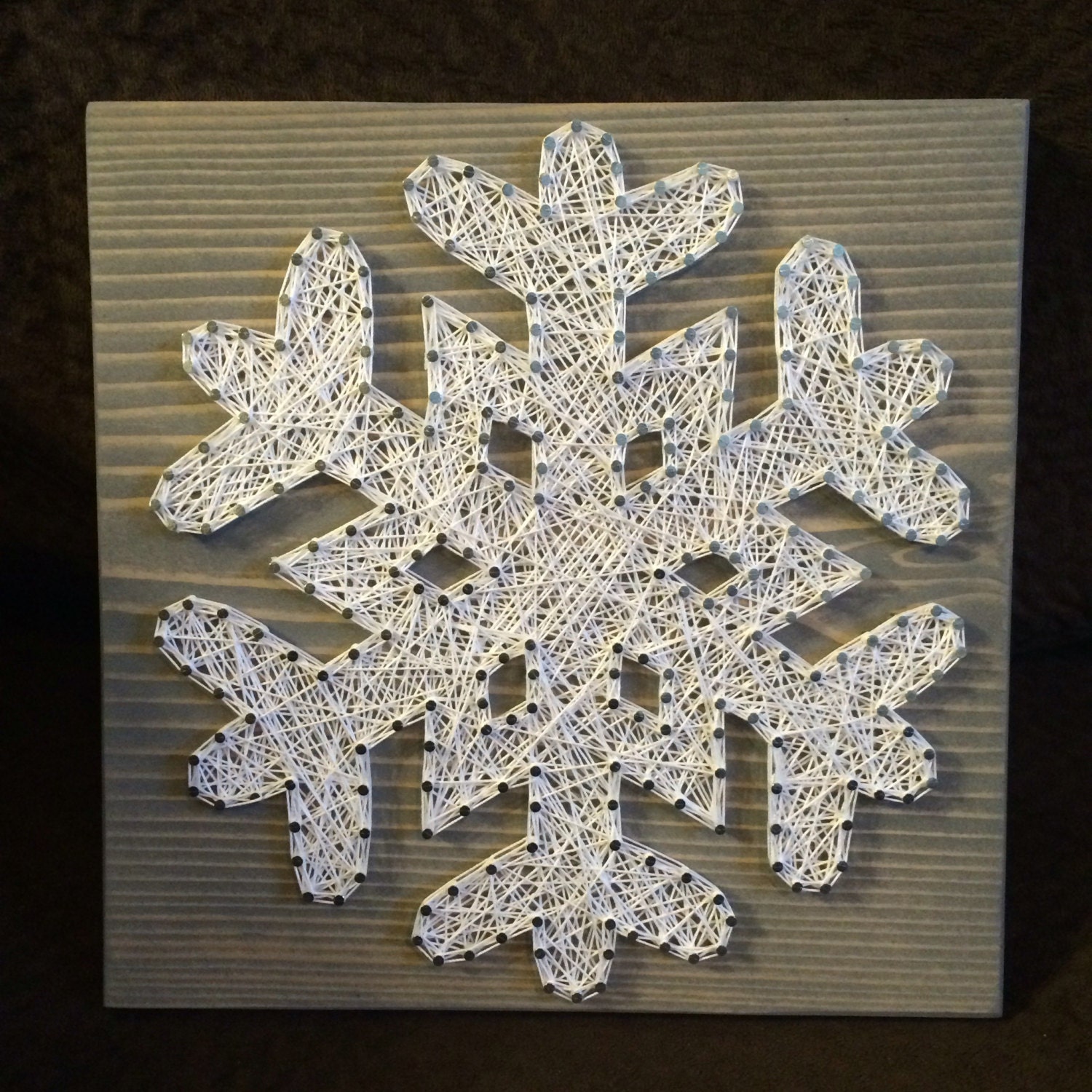 CUSTOM Snowflake String Art Winter Home Decor Christmas