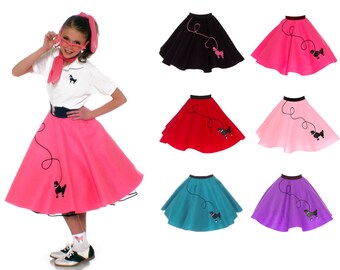 LARGE Child (10-12) 50's POODLE SKIRT