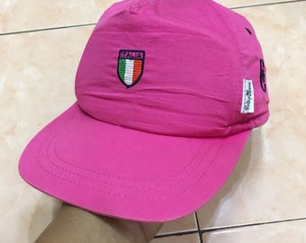 Vintage Conte of Florence Hat Cap Trucker made in italy pink colour free size adjustable
