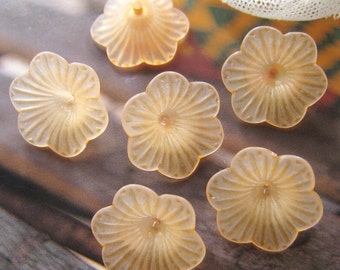 10 pcs 20mm - Lovely Frosted Garden Petunia flower bead (FL038-N2)