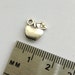 8 Apple Charms Antique Silver Tone double sided