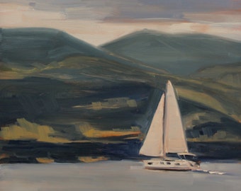 Cool Morning- Original Oil Painting on 6x6 inch Ampersand Gessobord