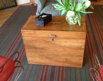 Antique storage chest table