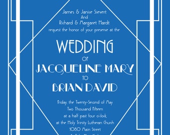 Art Deco Wedding Invitation Package