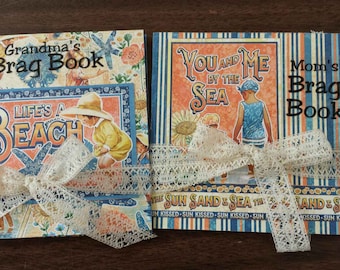 Scrapbook Graphic 45 Sun Kissed Mom's and Grandma's Brag Books set of 2