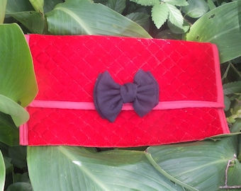 Red Velvet clutch Purse