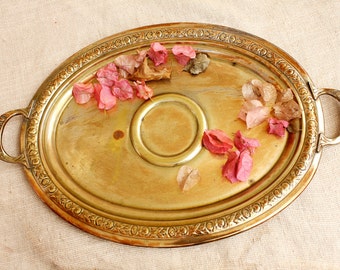 Serving plate, Platter, Vintage Platter, Silver tray, Oval Platter, Wedding Tray, Vintage patina, Card Tray, Silver Plated tray, Dining