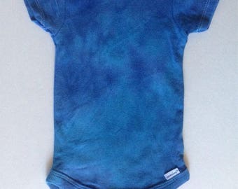 Blue Tie Dyed Onesie One Piece Body Suit, Baby Shower Gifts, For Boy, Baby Clothes