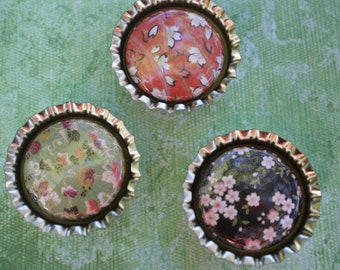 Set of 3 bottlecap magnets