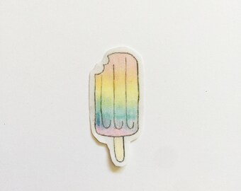 Rainbow Ombre Popsicle Laptop Sticker
