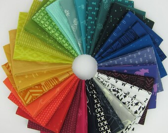 Indah Batiks Rainbow Fat Quarter Bundle - 30 Fat Quarters - 7.5 Yards
