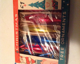 50s 60s Polish glass Christmas ornaments