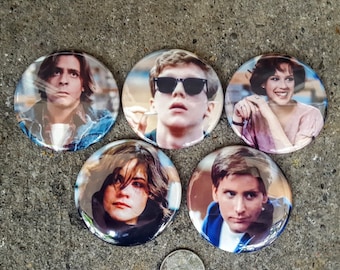 Magnets or Pinbacks Set of 5 2.25" 58mm Breakfast Club John Hughes 80s Movie Magnets or Buttons YOU PICK!