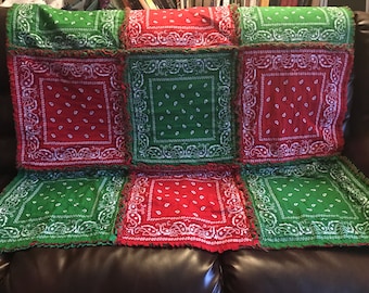 Christmas rag quilt
