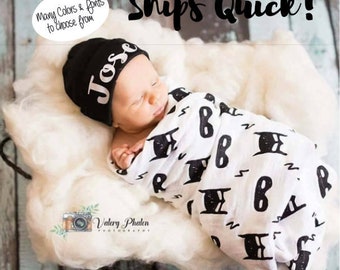 Personalized Baby Hat, Newborn Boy Name Hat, Newborn Girl Name Hat, Baby Girl Hat, Baby Boy Hat, Hospital Hat with Name, Baby Hat, Baby Hat