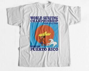 Vintage Surf World Surf Championships Rincon Puerto Rico 1968 T Shirt