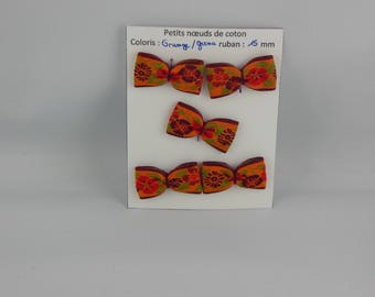Orange color fabric bow / GRA