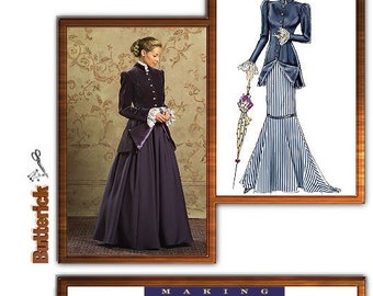 Victorian/Edwardian Pattern, Jacket Pattern, Mermaid skirt pattern, Butterick 4954,Steampunk Pattern-Plus Size 16-22