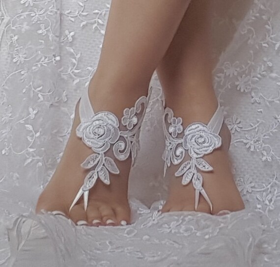 Unique Barefoot sandals, nude shoes, foot decoration, yoga clothes, beach wedding barefoot sandals, bridesmaid gift, , handmade,
